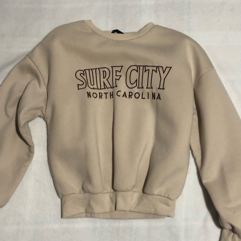 Tan Surf City Crewneck